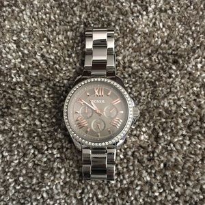 Fossil Stainless Steel Riley Glitz Watch